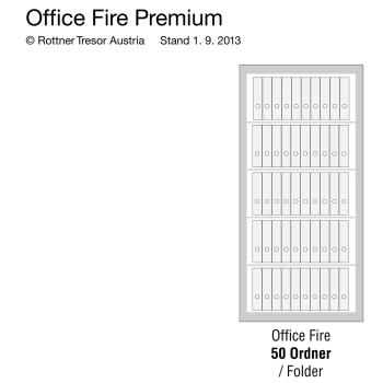 Preview: Rottner feuersicherer Stahlbüroschrank S2 Office 3 Fire Premium Zahlenkombinationsschloss lichtgrau T05652